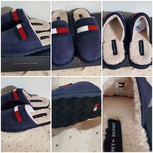 NWT/ TOMMY HILFIGER WILLIAM 2 DARK BLUE MEN'S  HOUSE  SLIPPER- 7M